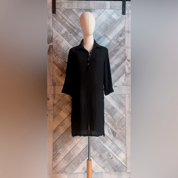 MICHAEL STARS NWOT CECILY DOUBLE GAUZE SHIRT DRESS/COVER-UP - Picture 2 of 7